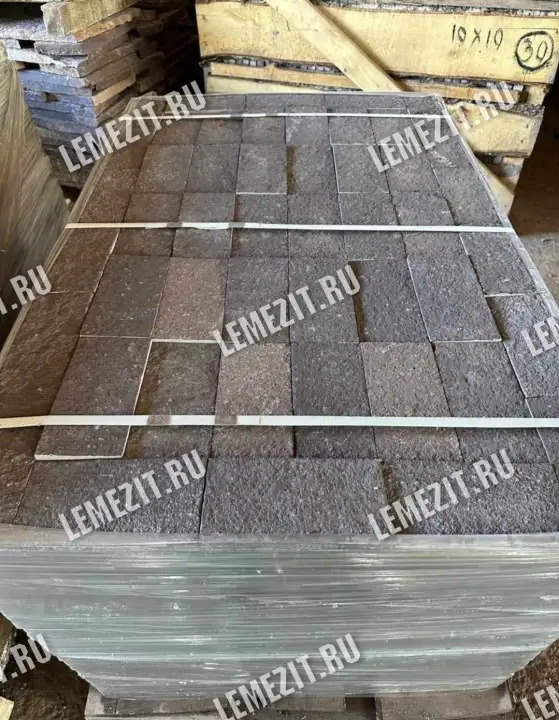 пиленая брусчатка из камня лемезита 10х20 см